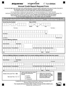 Fred Credit Report Request Form