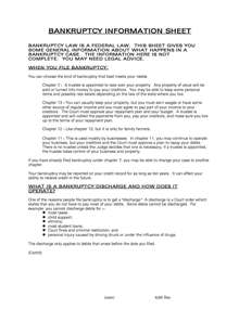 UST - Bankruptcy Information Sheet